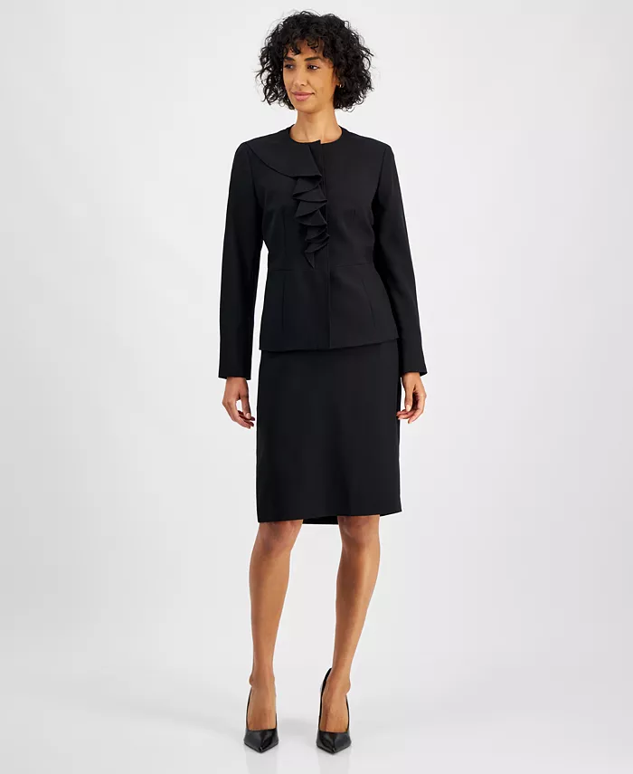 Женский костюм с юбкой "Cascade Ruffle", Regular & Petite Le Suit, черный
Женский костюм с юбкой "Cascade Ruffle", Regular & Petite Le Suit, черный
