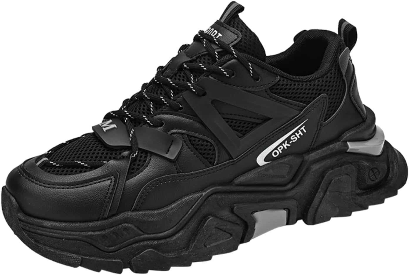 Мужские модные кожаные массивные кроссовки на платформе, повседневные, с нескользящей подошвой, для тенниса, прогулок и тренировок Netehadi, черный
Мужские модные кожаные массивные кроссовки на платформе, повседневные, с нескользящей подошвой, для тенниса, прогулок и тренировок Netehadi, черный