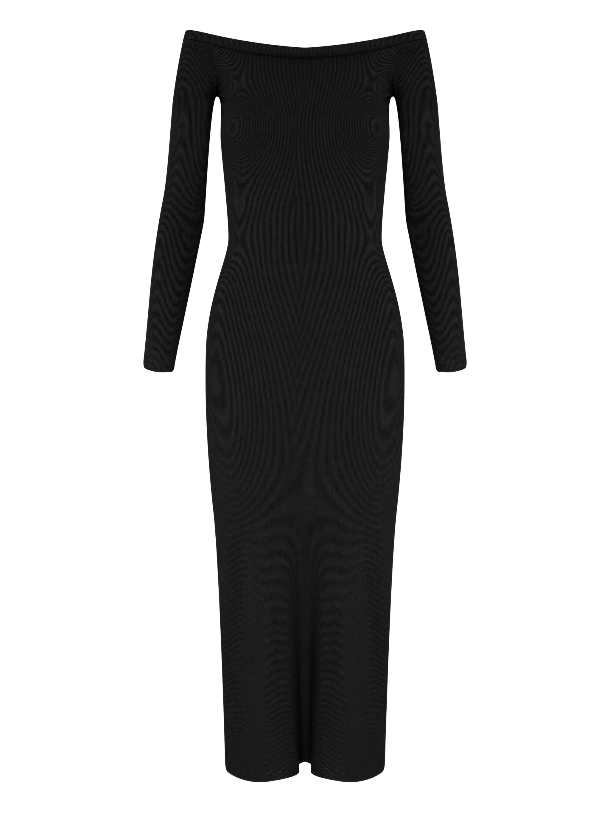 Платье миди в рубчик с открытыми плечами Gloria Coelho, черный
Платье миди в рубчик с открытыми плечами Gloria Coelho, черный