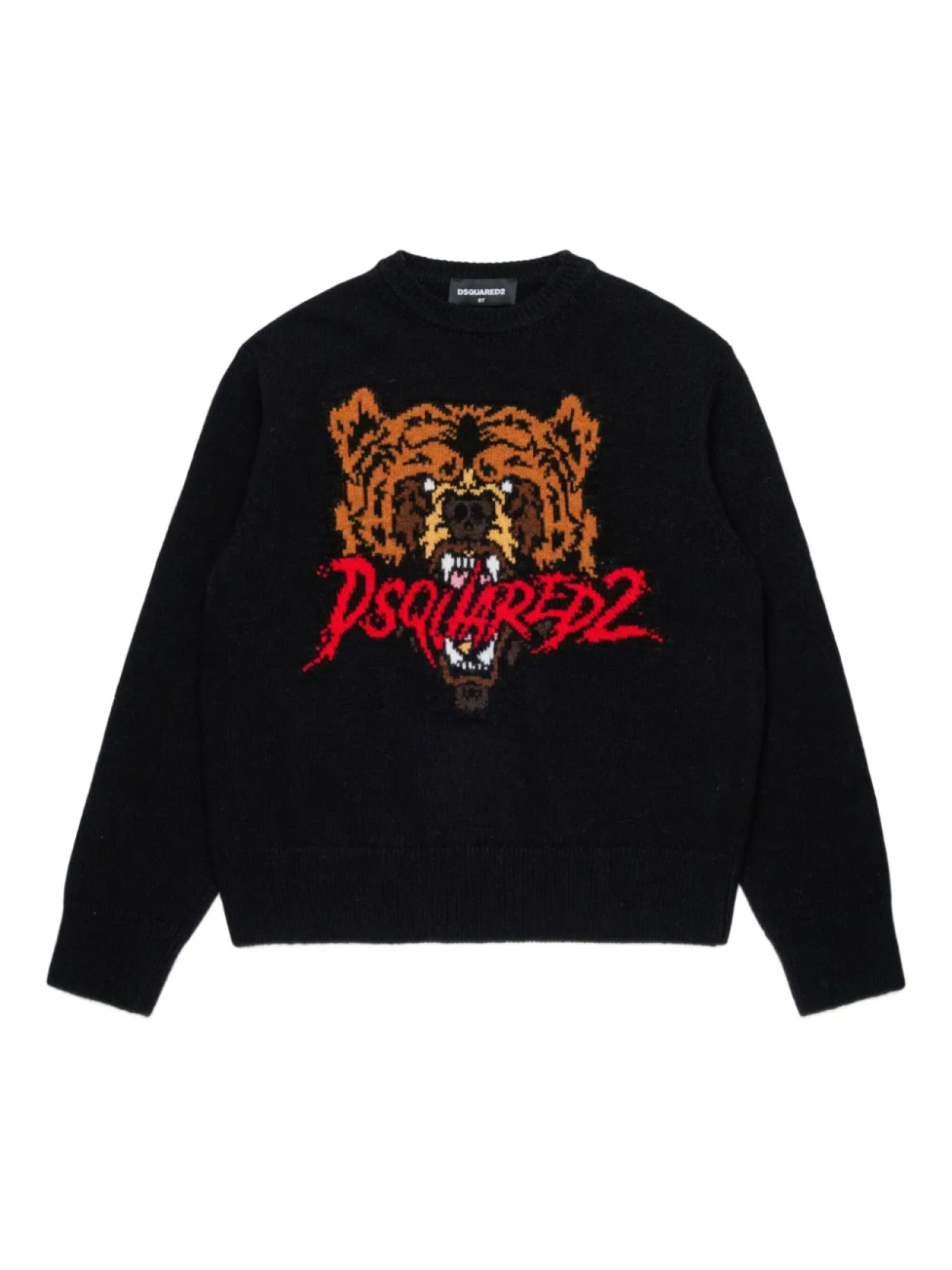 DSQUARED2 KIDS свитер вязки интарсия с логотипом, черный
DSQUARED2 KIDS свитер вязки интарсия с логотипом, черный