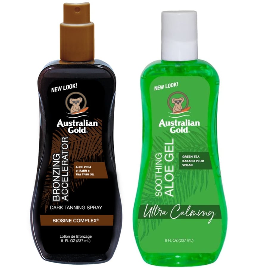 Australian Gold Dark Tanning Accelerator Spray Gel + Aloe After Sun
Australian Gold Dark Tanning Accelerator Spray Gel + Aloe After Sun