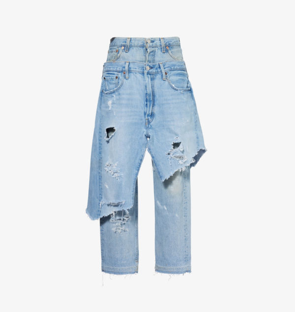 Джинсы прямого кроя с высокой посадкой из переработанного денима с вырезами Jean Vintage, синий
Джинсы прямого кроя с высокой посадкой из переработанного денима с вырезами Jean Vintage, синий