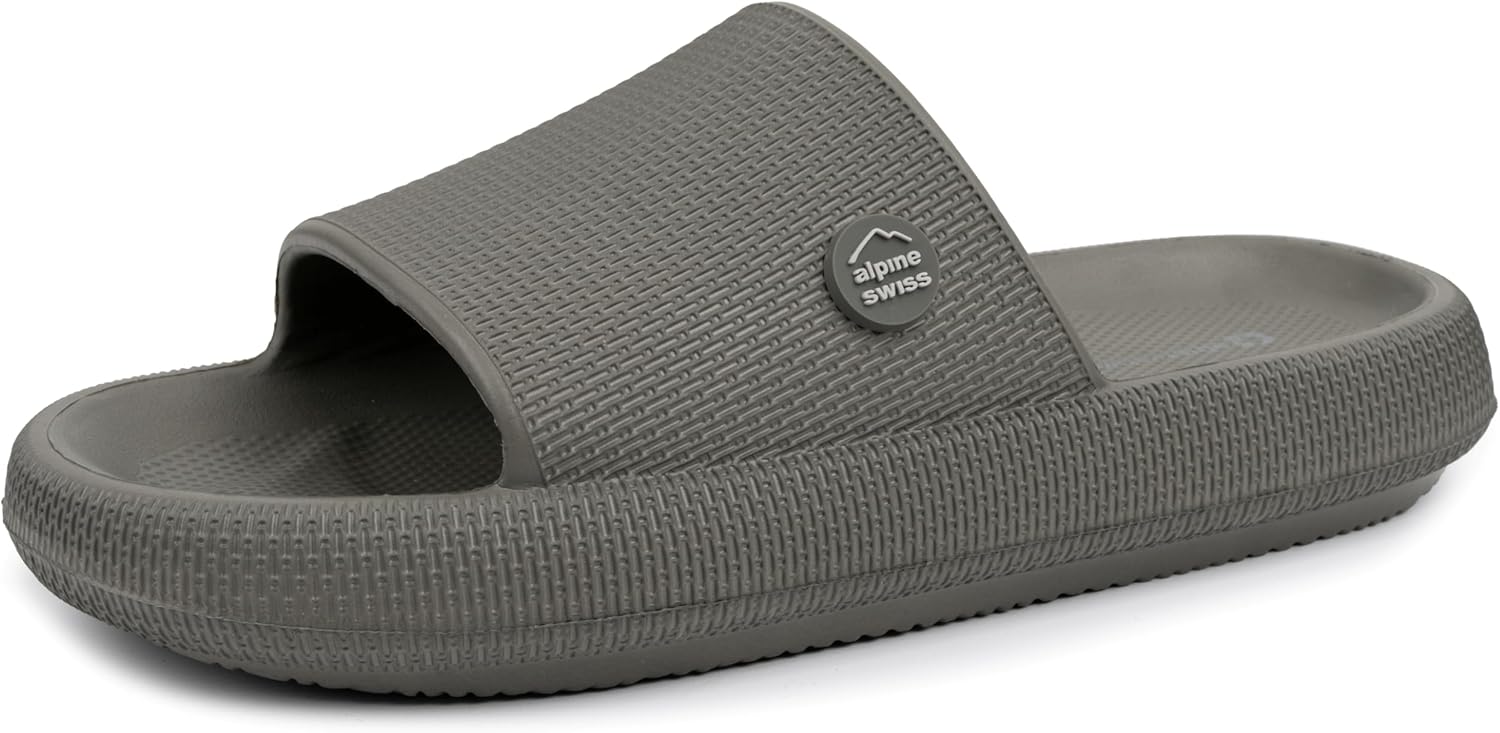 Мужские тапочки Alpine Swiss Omar Mens с подушкой, ультракомфортные, как облако, водонепроницаемые, легкие сандалии, быстросохнущие, нескользящие для душа, Olive
Мужские тапочки Alpine Swiss Omar Mens с подушкой, ультракомфортные, как облако, водонепроницаемые, легкие сандалии, быстросохнущие, нескользящие для душа, Olive