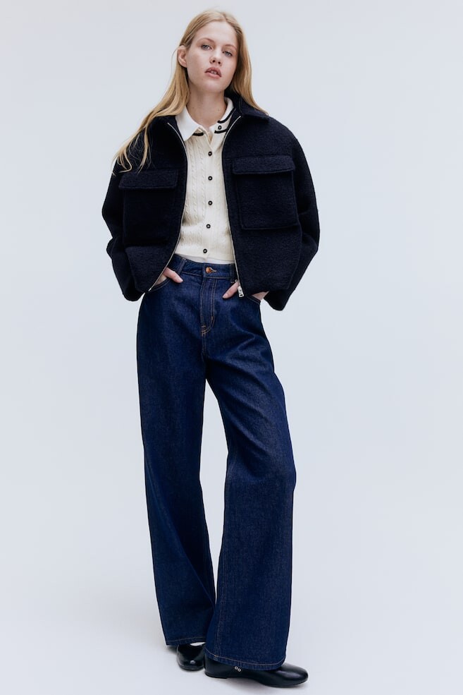 Жакет из букле H&M, синий
Жакет из букле H&M, синий