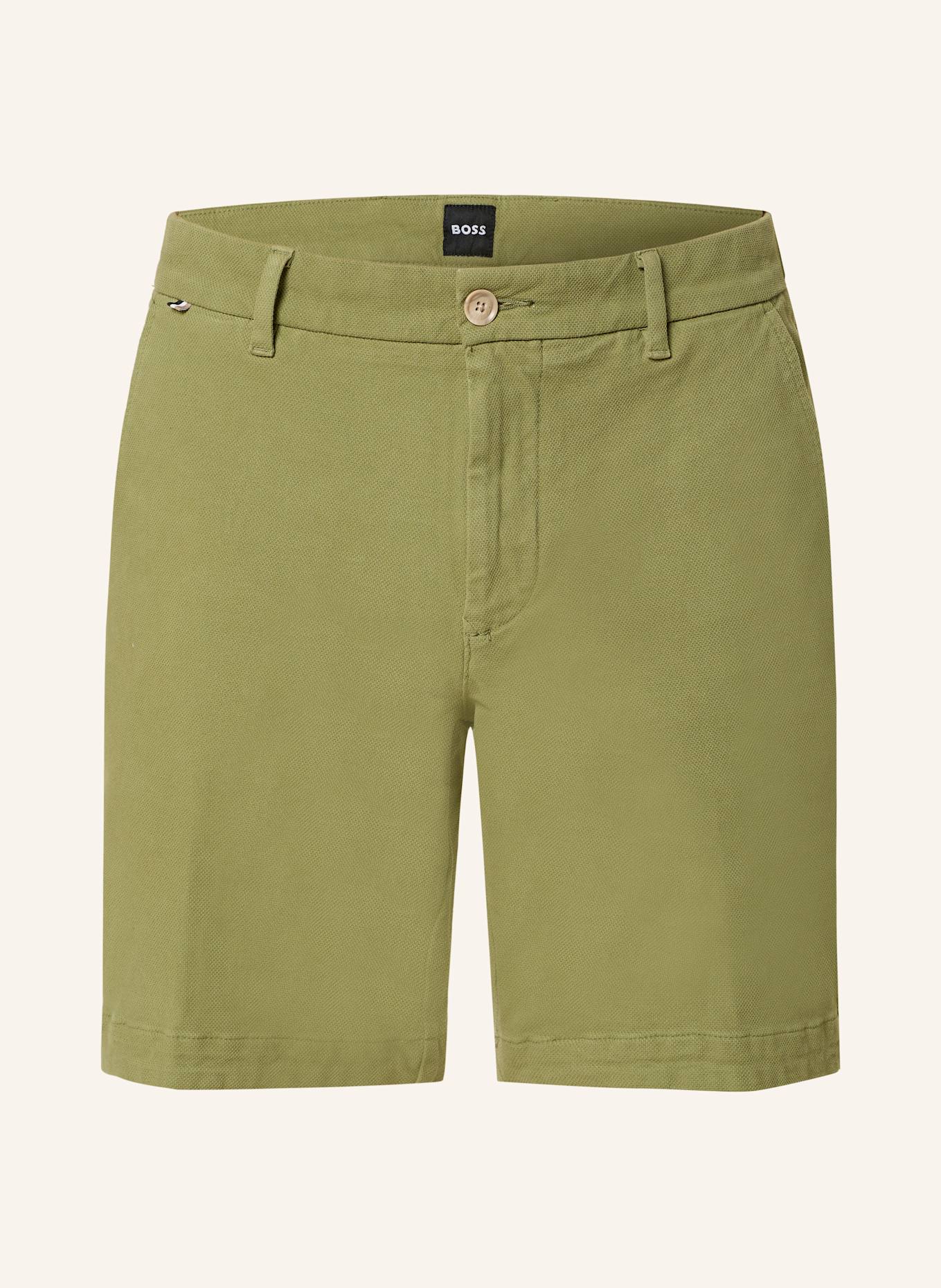 Облегающие шорты чинос Boss, зеленый
Облегающие шорты чинос Boss, зеленый