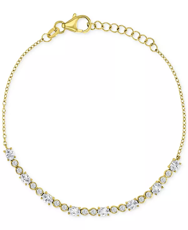 Браслет-Цепочка с овальными и безельными звеньями из кубического циркония Macy'S, gold
Браслет-Цепочка с овальными и безельными звеньями из кубического циркония Macy'S, gold