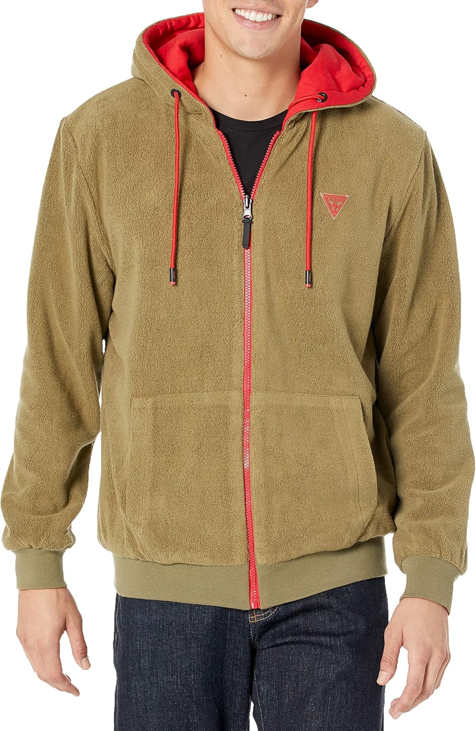 GUESS мужская реверсивная худи на молнии, Army Olive
GUESS мужская реверсивная худи на молнии, Army Olive