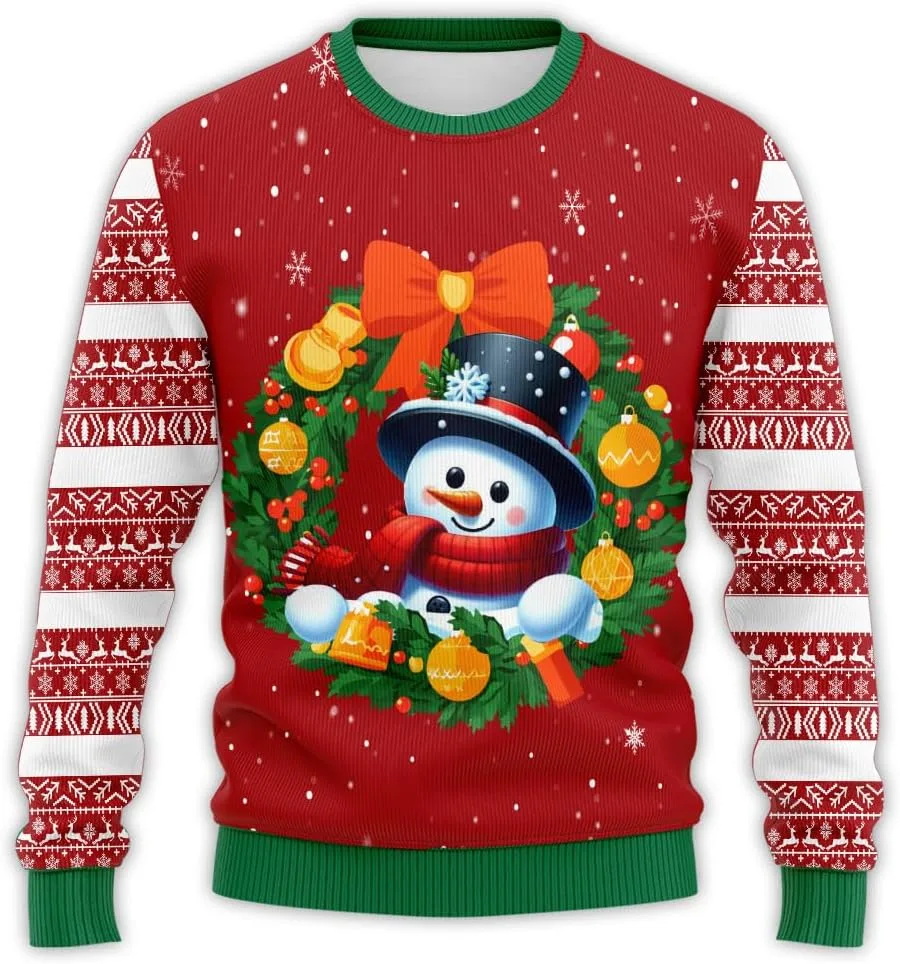 Рождественский свитер Ugly Christmas Sweater для женщин и мужчин, Xmas Wreath HANZSPROUT
Рождественский свитер Ugly Christmas Sweater для женщин и мужчин, Xmas Wreath HANZSPROUT