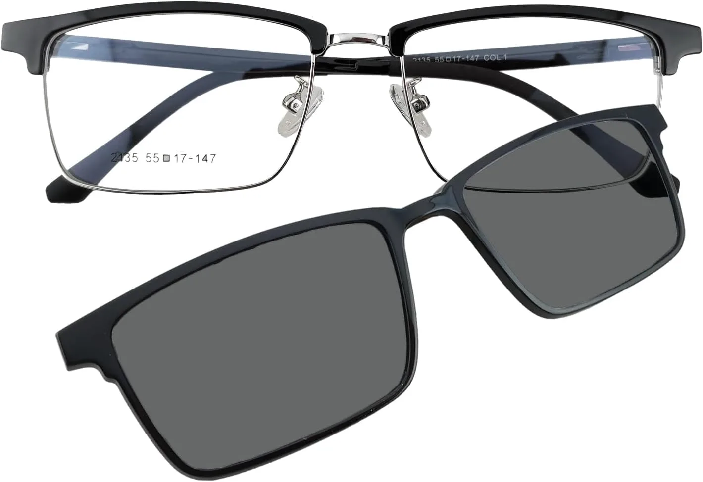 Очки Circleperson Magnet 2 в 1, поляризованные, с зажимом, солнцезащитные очки для мужчин и женщин, прямоугольной формы, Black/Silver + Polarized Gray Clip on
Очки Circleperson Magnet 2 в 1, поляризованные, с зажимом, солнцезащитные очки для мужчин и женщин, прямоугольной формы, Black/Silver + Polarized Gray Clip on