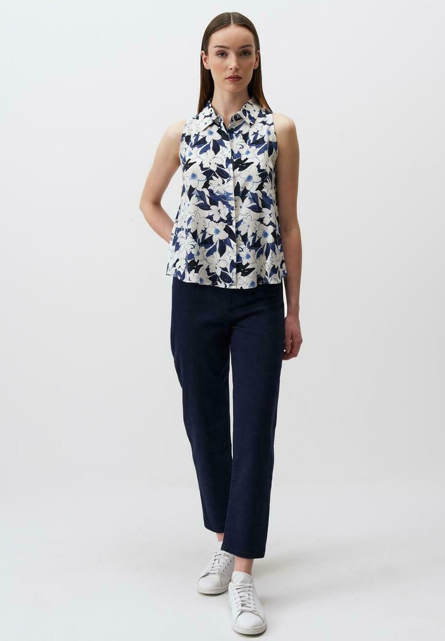 Блузка-рубашка Sleeveless Floral Patterned Jimmy Key, синяя
Блузка-рубашка Sleeveless Floral Patterned Jimmy Key, синяя