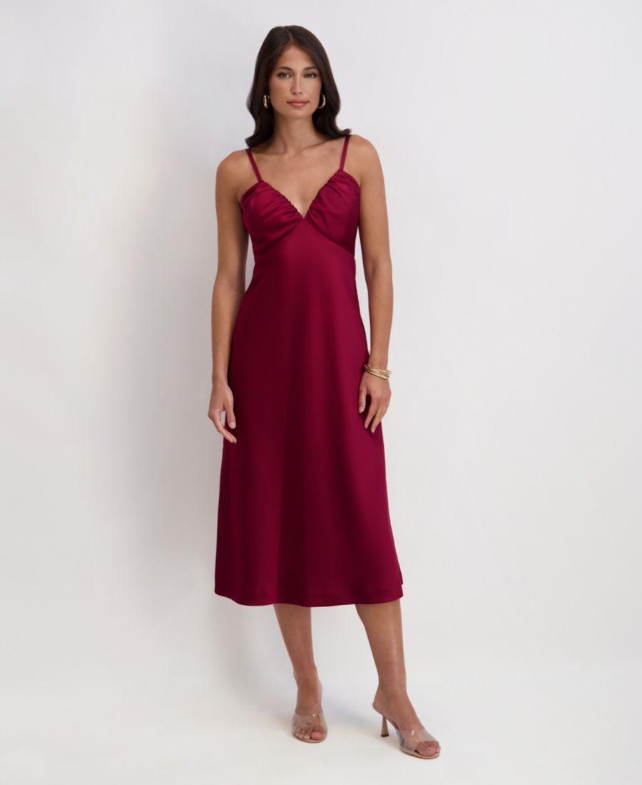 Женское атласное платье миди Siena, Oxbloodred
Женское атласное платье миди Siena, Oxbloodred