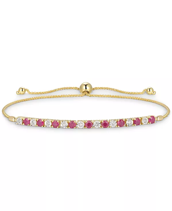 Браслет-Боло с сапфирами (1/2 карата) и бриллиантами (1/20 карата) из 14-каратного золота (также доступен с рубинами и изумрудами) Macy'S, ruby
Браслет-Боло с сапфирами (1/2 карата) и бриллиантами (1/20 карата) из 14-каратного золота (также доступен с рубинами и изумрудами) Macy'S, ruby