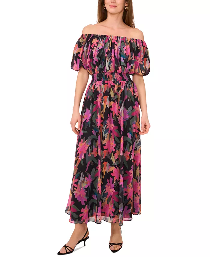 Женское платье макси с пышными рукавами и открытыми плечами Vince Camuto, мультиколор
Женское платье макси с пышными рукавами и открытыми плечами Vince Camuto, мультиколор