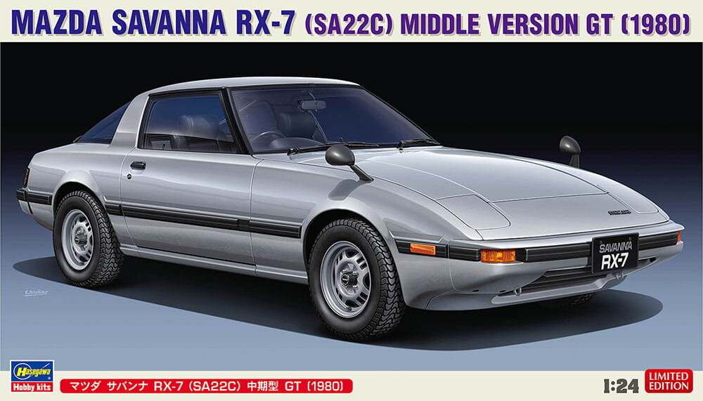 Mazda Rx-7 Savanna (Sa22C, 1980) 1:24 Hasegawa 20635
Mazda Rx-7 Savanna (Sa22C, 1980) 1:24 Hasegawa 20635