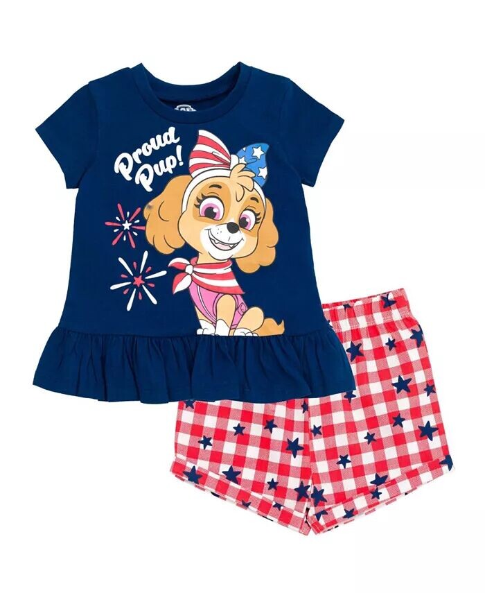 Комплект из футболки с баской и шорт из твила для девочек Skye (4 июля) Paw Patrol, синий
Комплект из футболки с баской и шорт из твила для девочек Skye (4 июля) Paw Patrol, синий