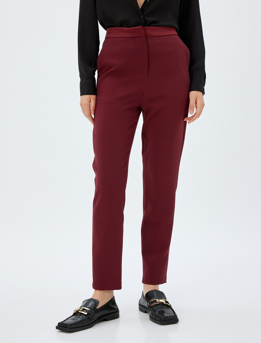 Обычные брюки- чинос Koton, бордовый
Обычные брюки- чинос Koton, бордовый