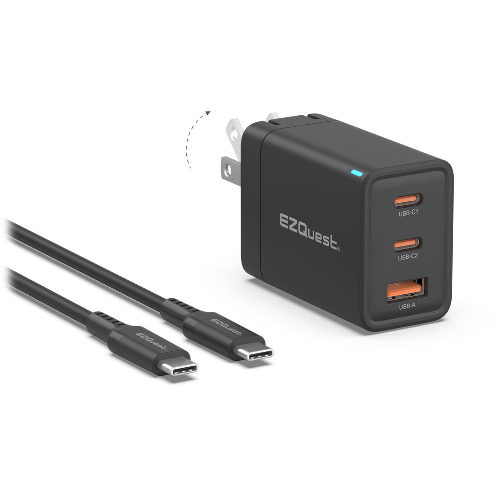 Зарядное устройство EZQuest UltimatePower 65W GaN II 3-Port USB-C/USB-A Wall P10065
Зарядное устройство EZQuest UltimatePower 65W GaN II 3-Port USB-C/USB-A Wall P10065