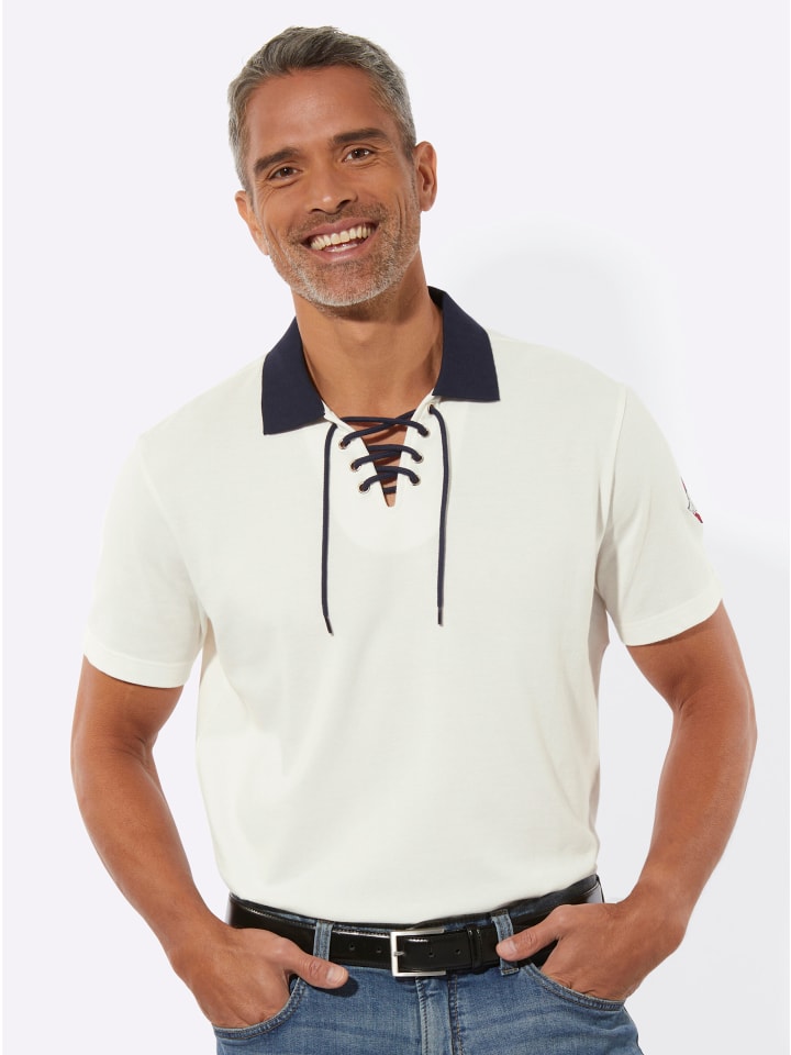 Рубашка поло цвета экрю Sieh an!
Рубашка поло цвета экрю Sieh an!