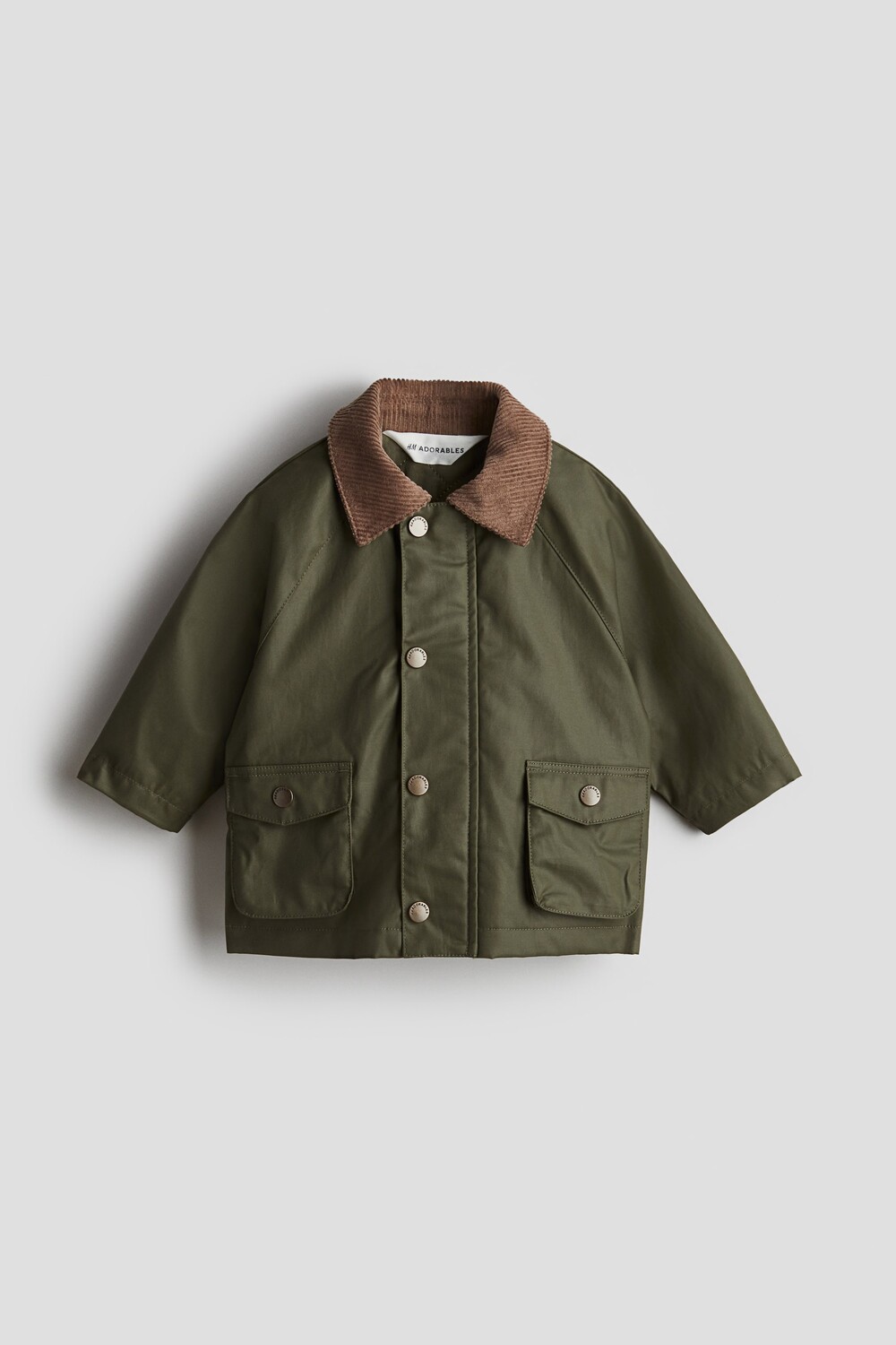 Хлопковая вощеная куртка H&M, хаки
Хлопковая вощеная куртка H&M, хаки