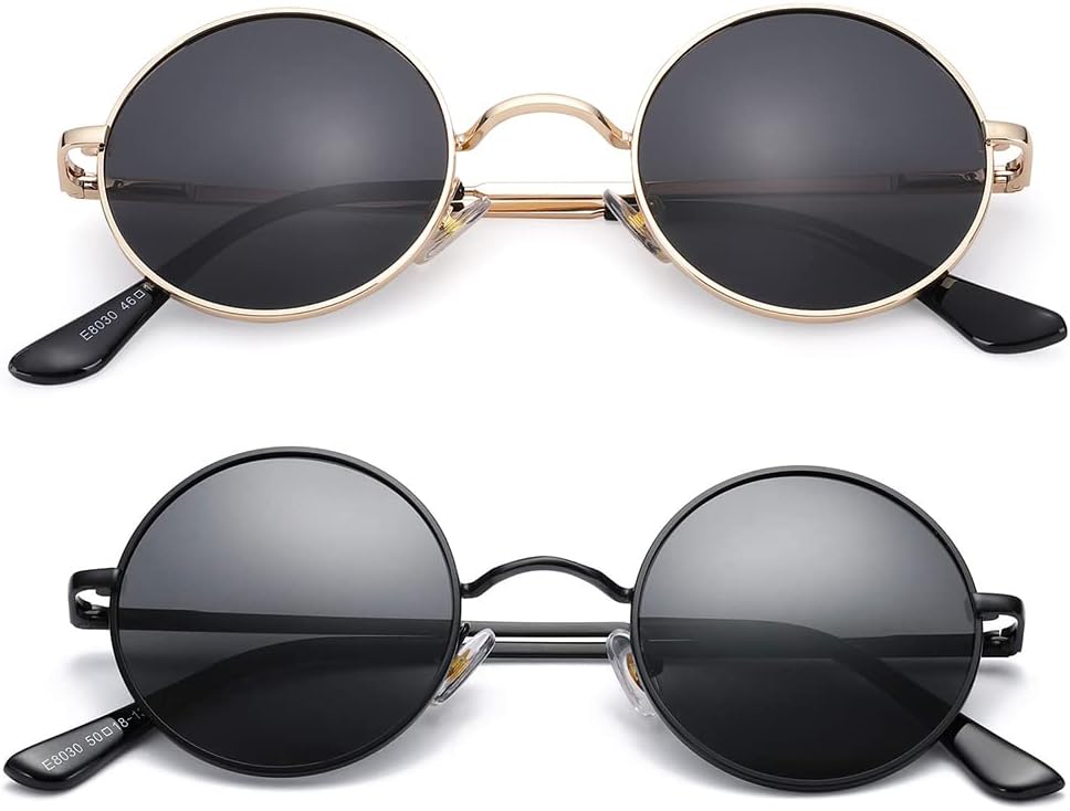 Солнцезащитные очки Pro Acme Small Round Polarized Sunglasses для мужчин и женщин, в стиле ретро, металлические, в стиле хиппи, с защитой от УФ-излучения UV400, S2 - Gold Frame/Black Lens + Black Frame/Black Lens
Солнцезащитные очки Pro Acme Small Round Polarized Sunglasses для мужчин и женщин, в стиле ретро, металлические, в стиле хиппи, с защитой от УФ-излучения UV400, S2 - Gold Frame/Black Lens + Black Frame/Black Lens