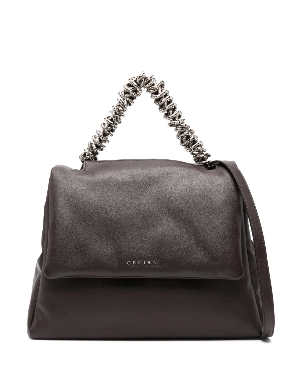 Сумка-тоут с цепочкой Orciani, коричневый
Сумка-тоут с цепочкой Orciani, коричневый