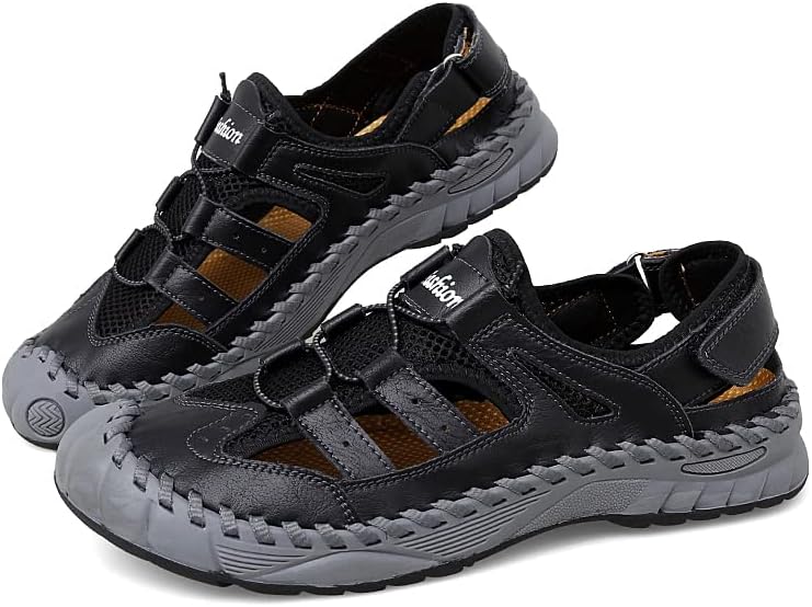 Мужские спортивные сандалии для походов AQIXIDX, повседневная мода, прогулочные и для вождения, с закрытым носком, дышащие и удобные пляжные туфли, черный
Мужские спортивные сандалии для походов AQIXIDX, повседневная мода, прогулочные и для вождения, с закрытым носком, дышащие и удобные пляжные туфли, черный