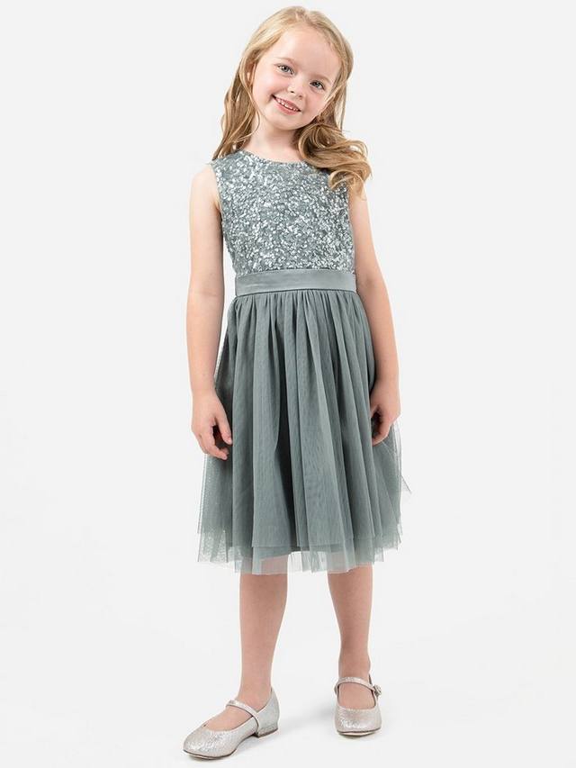 Детское платье миди без рукавов с пайетками Maya Deluxe, Misty Green
Детское платье миди без рукавов с пайетками Maya Deluxe, Misty Green