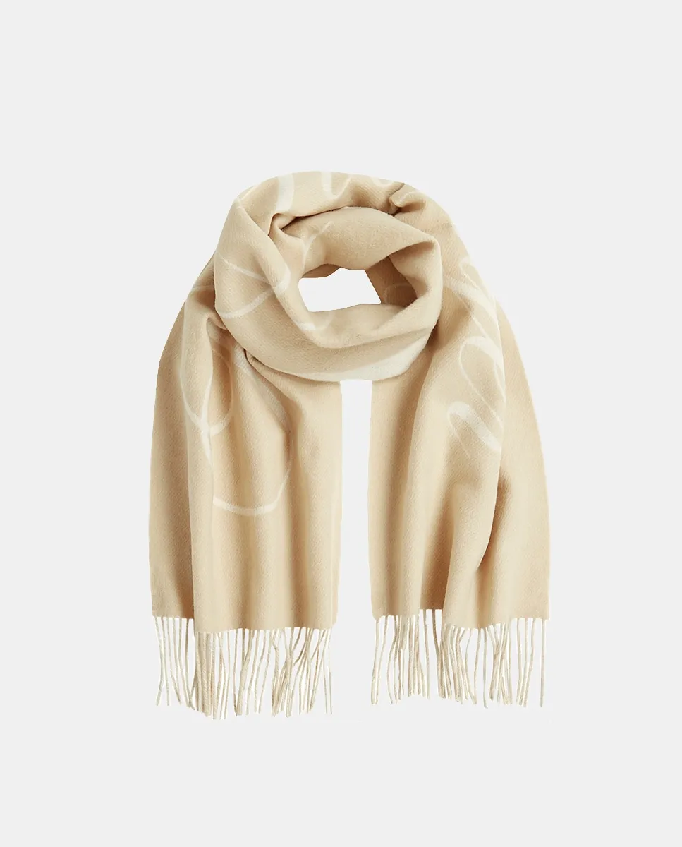 Устойчивая шерстяная шарф кремового цвета с подписью Tommy Hilfiger
Устойчивая шерстяная шарф кремового цвета с подписью Tommy Hilfiger