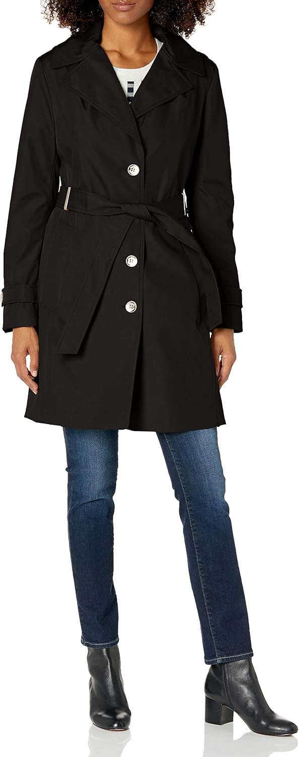 Женская куртка-дождевик Calvin Klein с поясом и съемным капюшоном, черный
Женская куртка-дождевик Calvin Klein с поясом и съемным капюшоном, черный