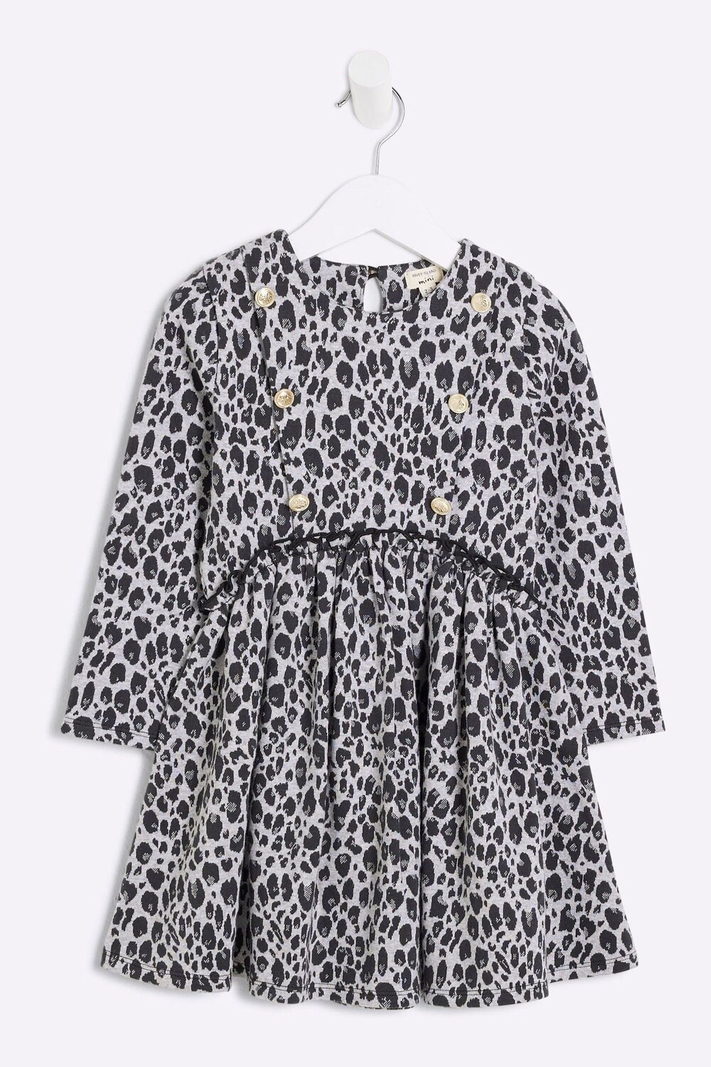 Платье халат с леопардовым принтом для девочек из 100% хлопка River Island, серый
Платье халат с леопардовым принтом для девочек из 100% хлопка River Island, серый