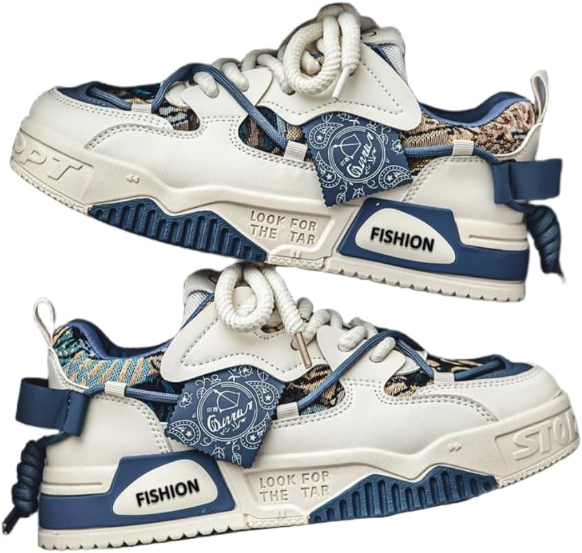 Мужские модные кроссовки для скейтбординга в уличном стиле, низкие повседневные кеды на шнуровке на все сезоны Hhhchpm, синий
Мужские модные кроссовки для скейтбординга в уличном стиле, низкие повседневные кеды на шнуровке на все сезоны Hhhchpm, синий