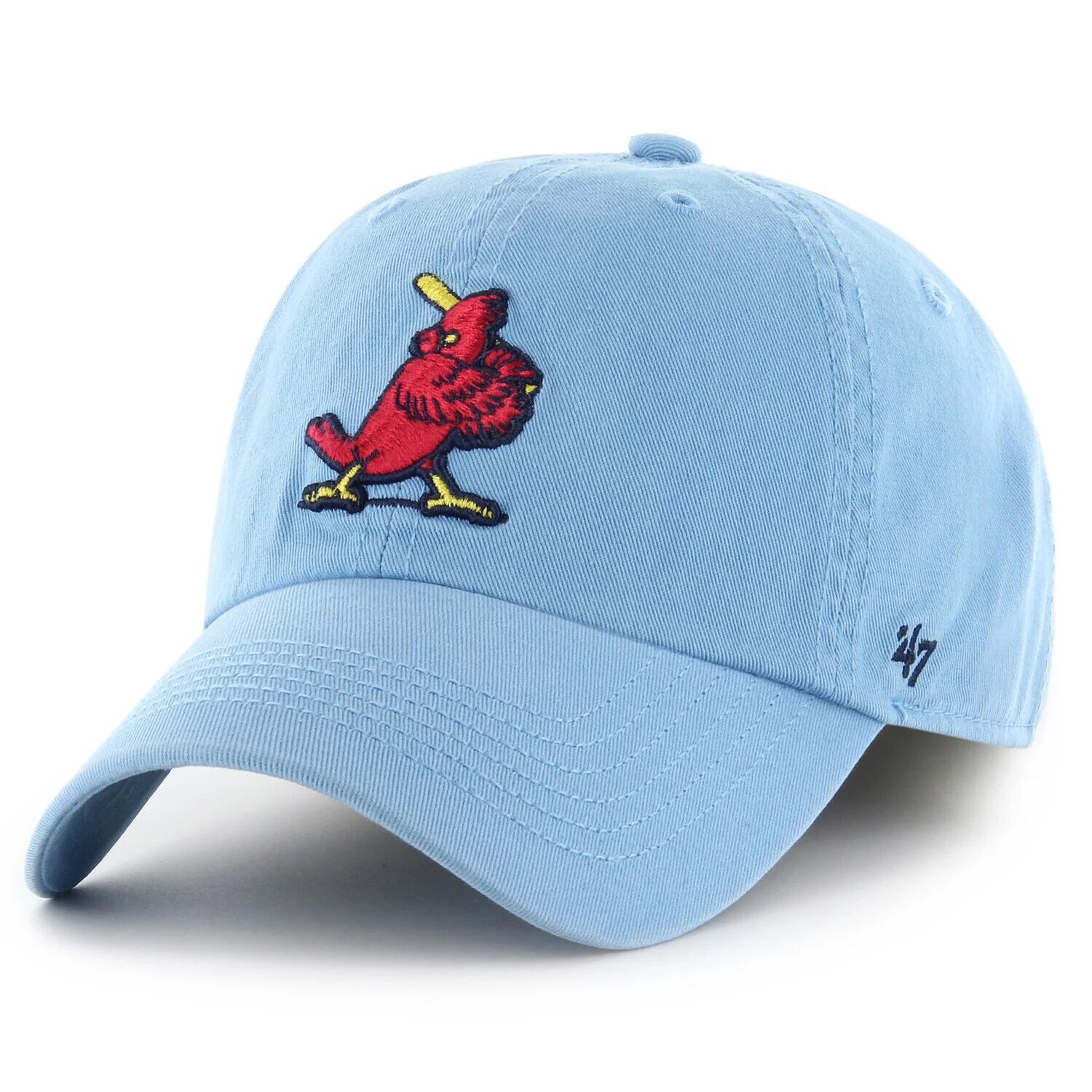 Мужская голубая приталенная шляпа из франшизы St. Louis Cardinals Cooperstown Collection '47
Мужская голубая приталенная шляпа из франшизы St. Louis Cardinals Cooperstown Collection '47