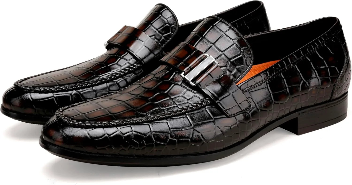 Классические кожаные туфли для мужчин, премиальные лоферы-слипоны с тиснением под аллигатора для делового стиля GOLDEN COXES FAMILY
Классические кожаные туфли для мужчин, премиальные лоферы-слипоны с тиснением под аллигатора для делового стиля GOLDEN COXES FAMILY