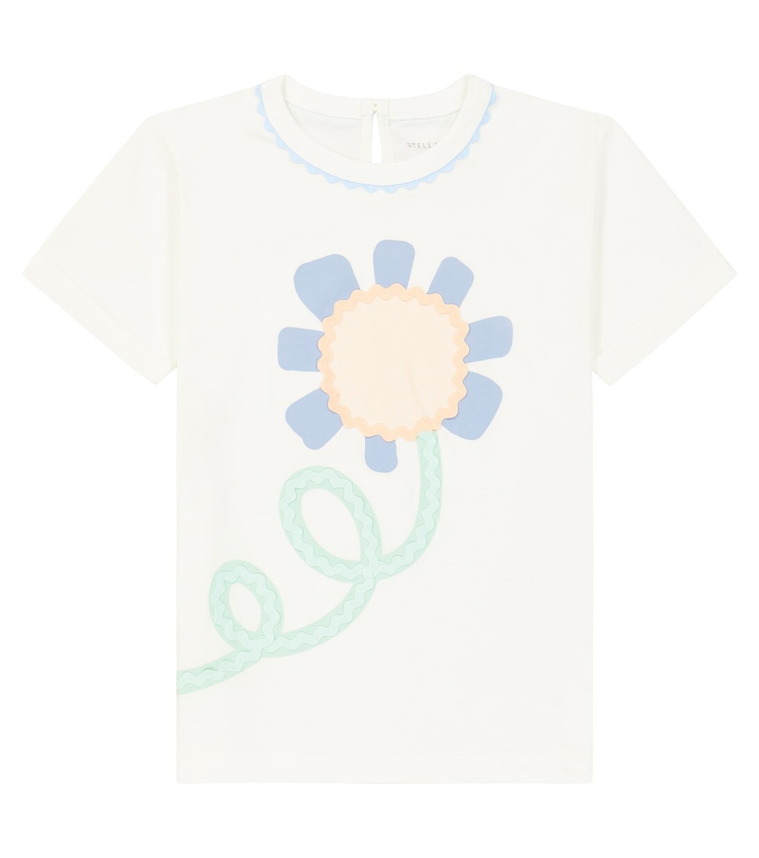 Футболка из хлопкового джерси с принтом Stella Mccartney, белый 
Футболка из хлопкового джерси с принтом Stella Mccartney, белый