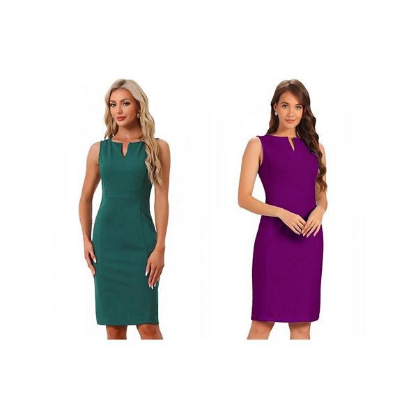 2 упаковки женских платьев-футляров миди с v-образным вырезом без рукавов Allegra K, Purple Green
2 упаковки женских платьев-футляров миди с v-образным вырезом без рукавов Allegra K, Purple Green