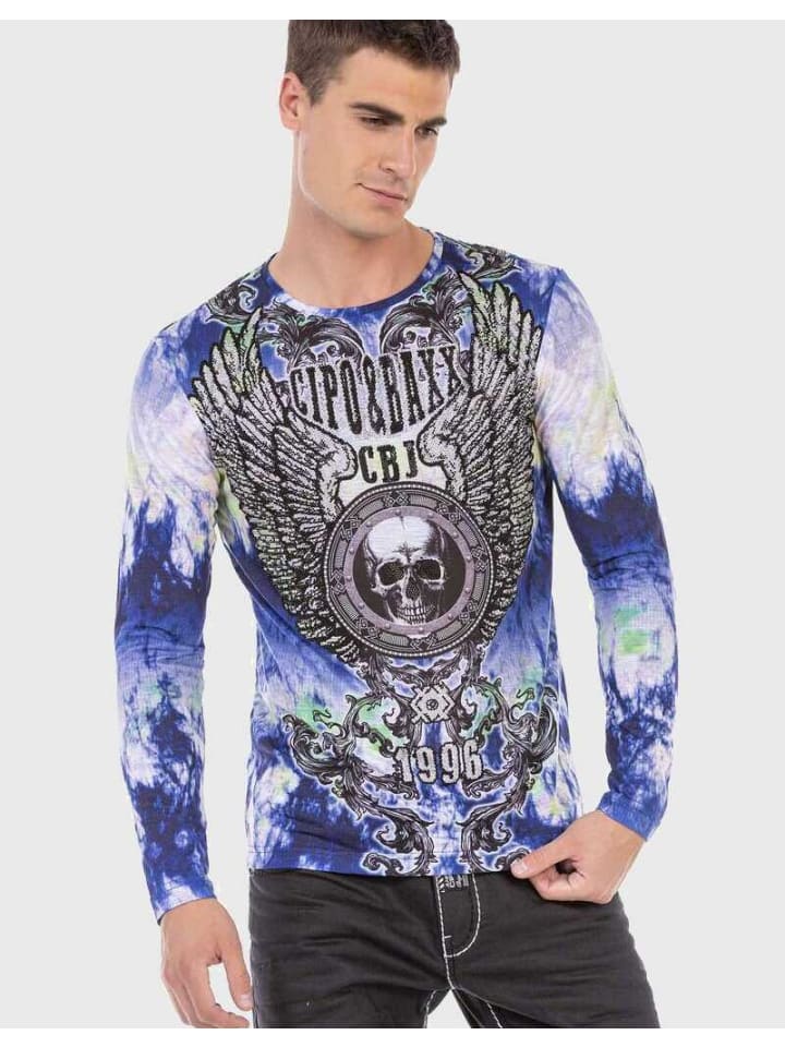 Функциональный лонгслив Cipo & Baxx, синий 
Функциональный лонгслив Cipo & Baxx, синий