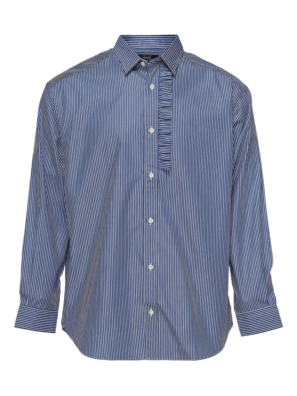 Полосатая рубашка с оборками Comme des Garçons Homme, синий
Полосатая рубашка с оборками Comme des Garçons Homme, синий
