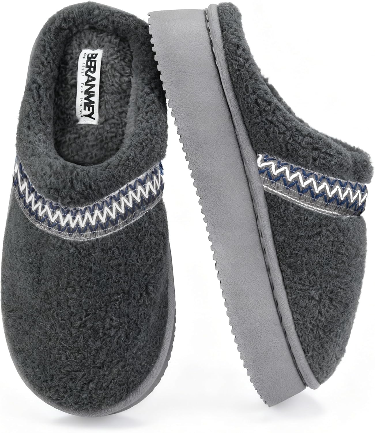 Женские шлепанцы на платформе BERANMEY с плюшевой подкладкой из флиса - плетеные мягкие мини-сапожки-слипон для домашнего комфорта, серый
Женские шлепанцы на платформе BERANMEY с плюшевой подкладкой из флиса - плетеные мягкие мини-сапожки-слипон для домашнего комфорта, серый