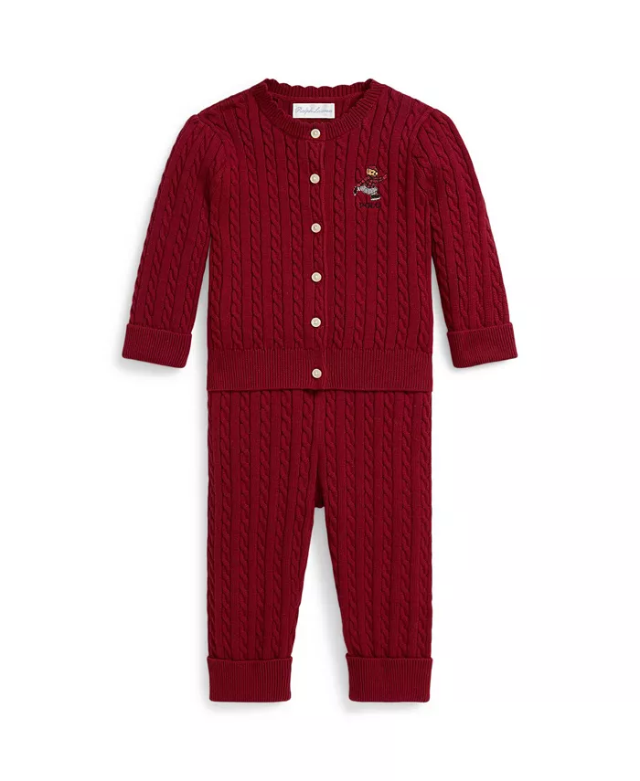 Детский комплект для девочек: кардиган и штанишки, 2 предмета Polo Ralph Lauren, красный
Детский комплект для девочек: кардиган и штанишки, 2 предмета Polo Ralph Lauren, красный