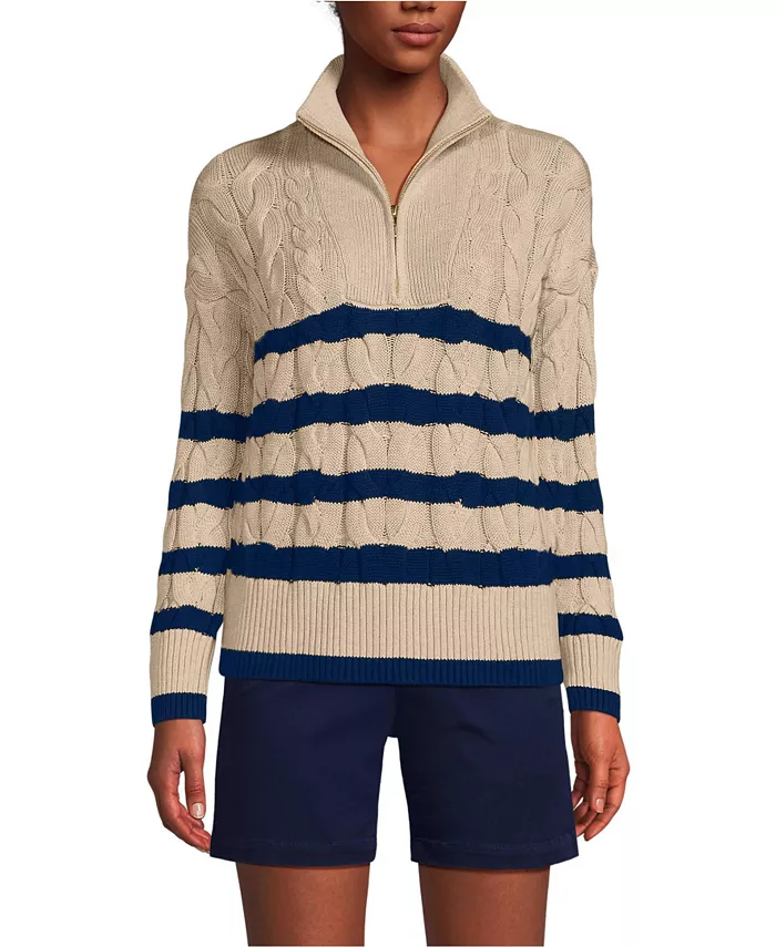 Женский джемпер Drifter Cable с молнией до четверти Lands' End, коричневый/бежевый
Женский джемпер Drifter Cable с молнией до четверти Lands' End, коричневый/бежевый