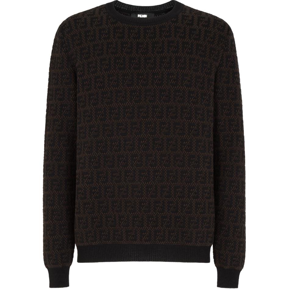 Свитер с логотипом FF по всей поверхности Fendi, коричневый
Свитер с логотипом FF по всей поверхности Fendi, коричневый