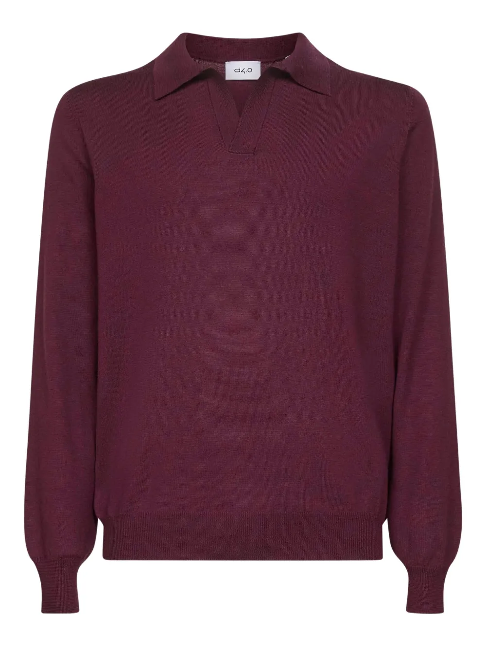 Свитер-поло с ребристыми манжетами D4.0, красный
Свитер-поло с ребристыми манжетами D4.0, красный