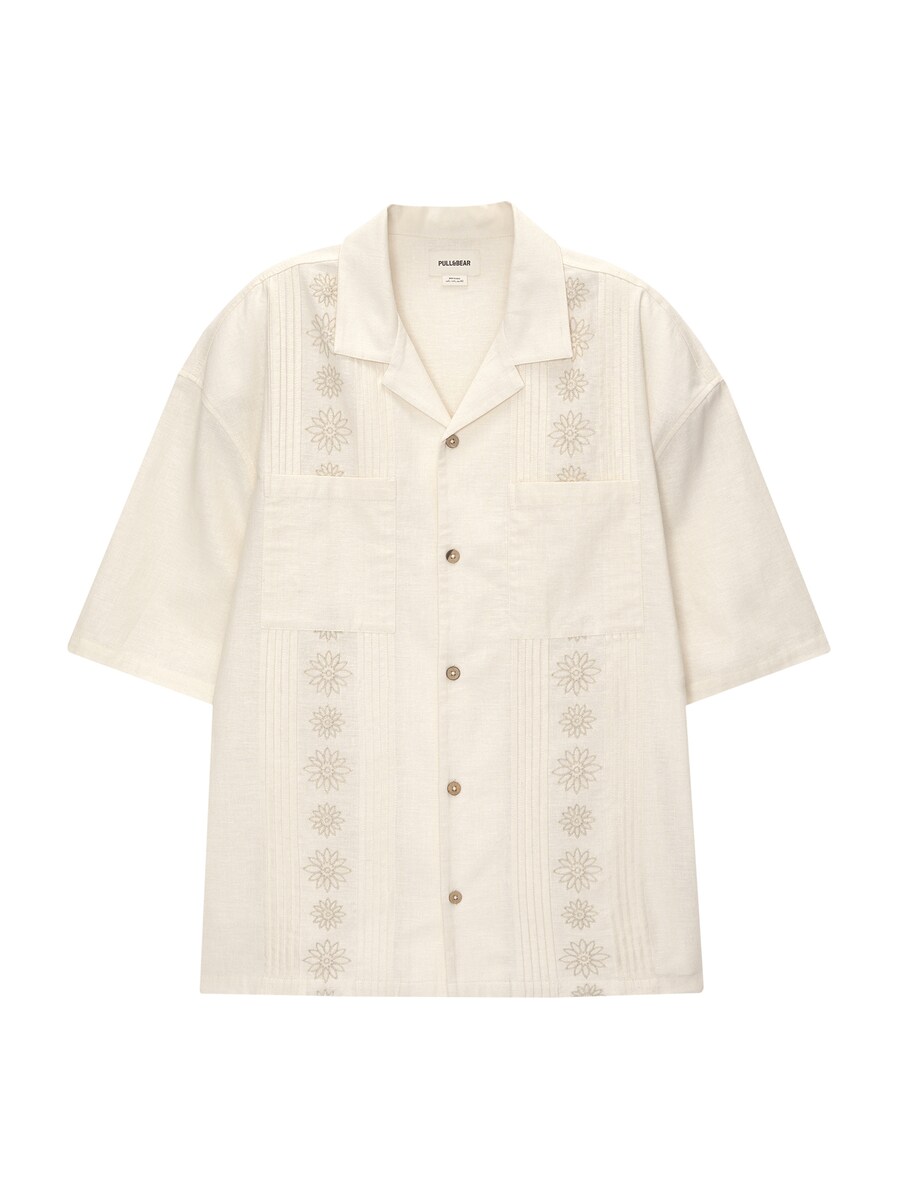 Удобная рубашка на пуговицах Pull&Bear, белый
Удобная рубашка на пуговицах Pull&Bear, белый