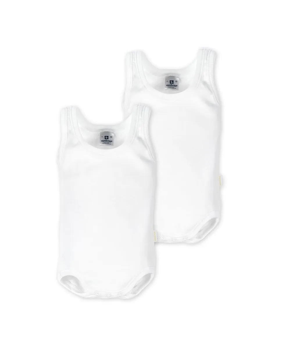 Упаковка в упаковке 2 детских боди 100% хлопок без рукавов Cambrass, белый
Упаковка в упаковке 2 детских боди 100% хлопок без рукавов Cambrass, белый