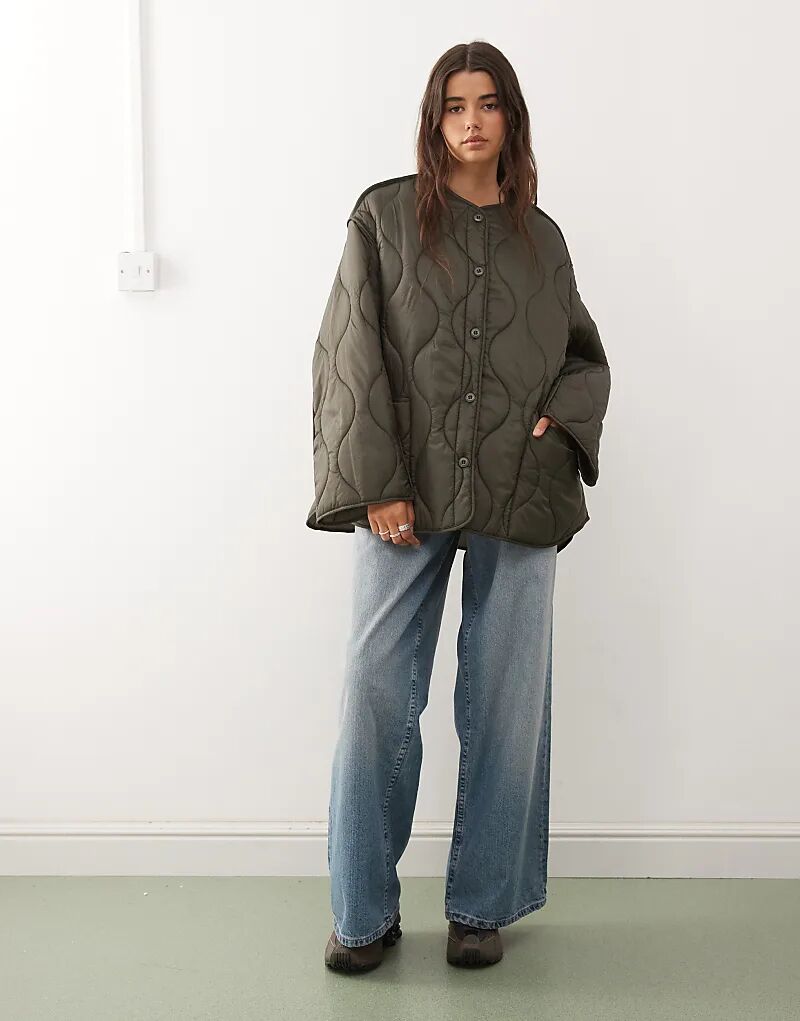 Стеганая куртка цвета хаки Weekday
Стеганая куртка цвета хаки Weekday