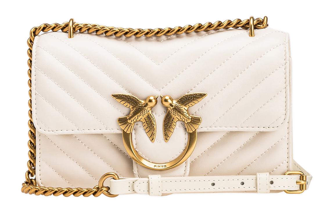 Сумка из овчины ласточка, наплечная сумка, кросс-боди обычная женская белая PINKO 
Сумка из овчины ласточка, наплечная сумка, кросс-боди обычная женская белая PINKO