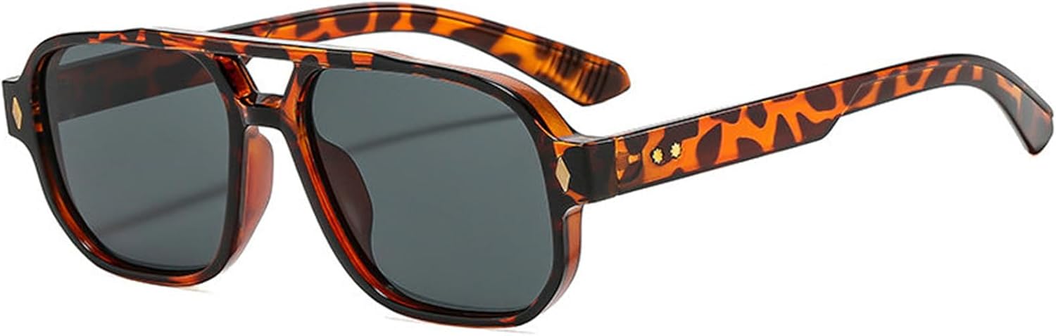 Классические ретро-солнцезащитные очки COTIA с квадратной оправой и двойной перемычкой для женщин и мужчин. Модные солнцезащитные очки-пилот с двойной оправой, Leopard Grey
Классические ретро-солнцезащитные очки COTIA с квадратной оправой и двойной перемычкой для женщин и мужчин. Модные солнцезащитные очки-пилот с двойной оправой, Leopard Grey