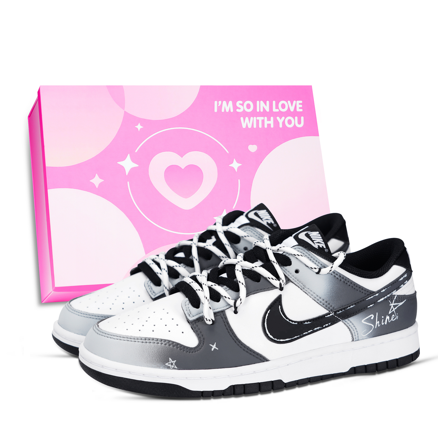 Nike Кроссовки для скейтбординга Dunk Black White, Graffiti Stars, устойчивые к истиранию и скольжению, низкие, унисекс, серые
Nike Кроссовки для скейтбординга Dunk Black White, Graffiti Stars, устойчивые к истиранию и скольжению, низкие, унисекс, серые