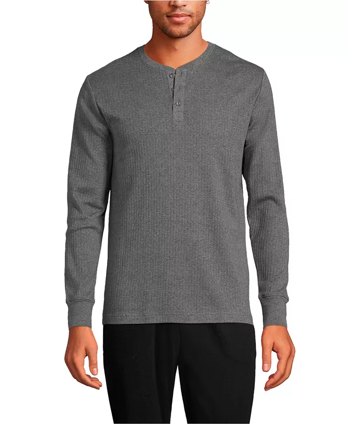 Пижама-хенли Big & Tall с вязаным рубчиком Lands' End, серый
Пижама-хенли Big & Tall с вязаным рубчиком Lands' End, серый