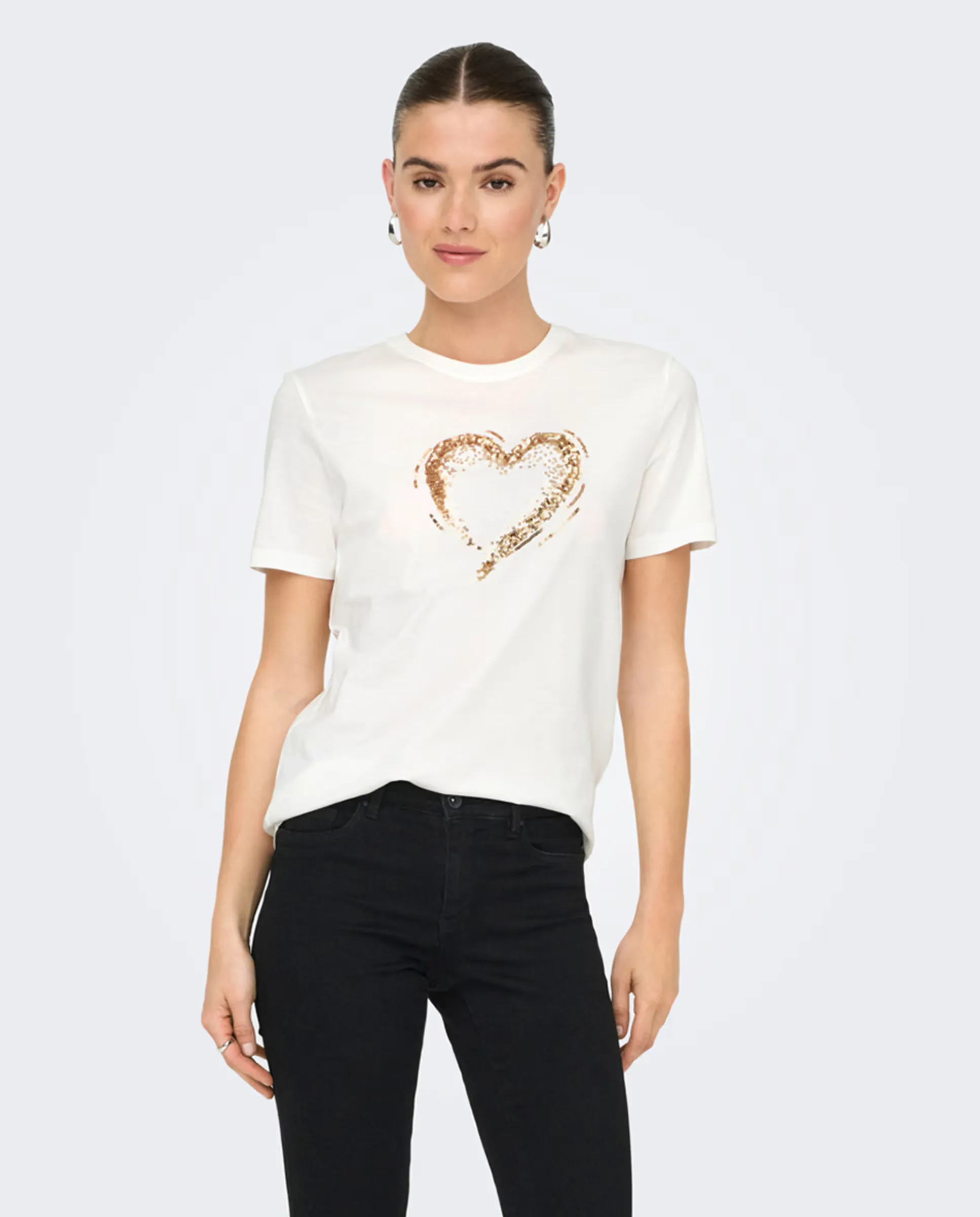 Женская футболка с сердцем по центру Only, белый
Женская футболка с сердцем по центру Only, белый